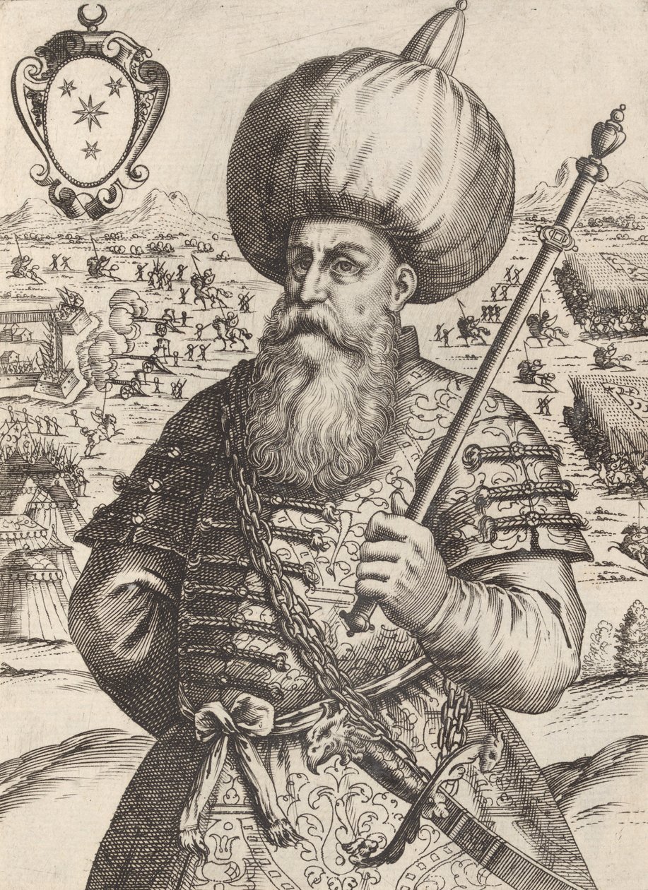 Sinan Bassa, Cap. Generaal van het Leger van Maumet Impe. de Turken, 1596. door Giacomo Franco
