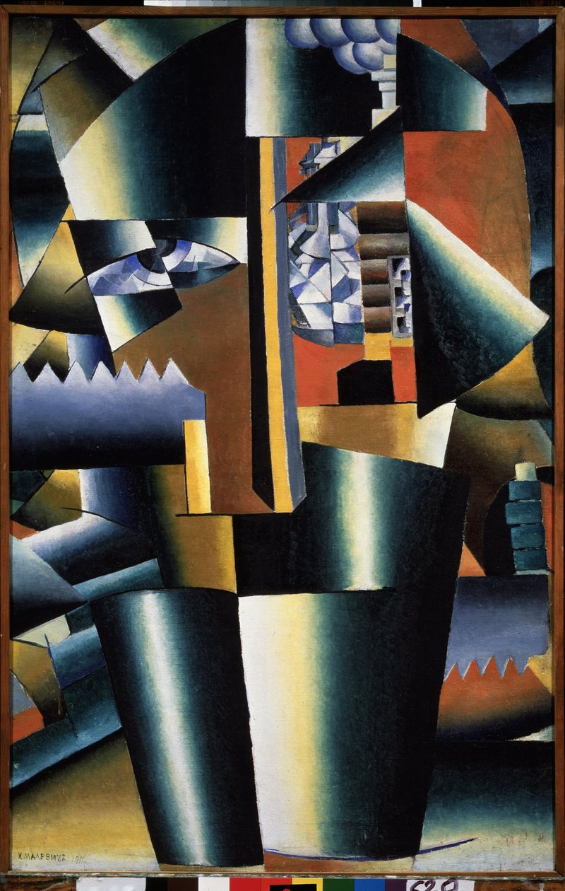 Portret van Ivan Klyun door Kazimir Severinovich Malevich