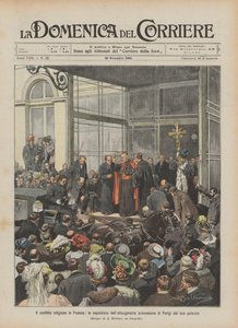 Het religieuze conflict in Frankrijk, de uitzetting van de tachtigjarige aartsbisschop van Parijs uit zijn paleis
