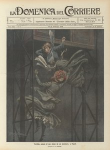 Vreselijke val van twee vrouwen uit een lift, in Napels