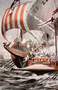 Arouji, broer van Barbarossa, valt de schatgaljoenen van paus Julius II aan, in 1504