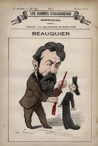 Cartoon van Charles Beauquier Franse politicus 1833 - 1916 uit 