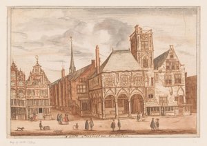 Gezicht op het Oude Stadhuis te Amsterdam