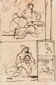 Studie voor zittende figuren
