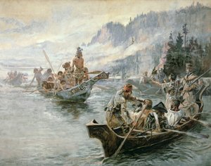 Lewis & Clark aan de Beneden-Columbia-rivier