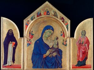 Madonna en Kind met St. Dominicus en St. Aurea, c1315