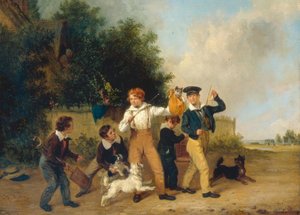 Jongens met hun huisdieren