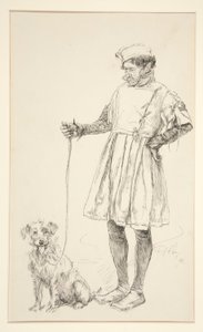Launce en zijn hond, uit Act IV, Scene iv, Two Gentlemen of Verona