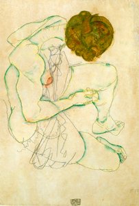 Zittende naakte vrouw, 1914