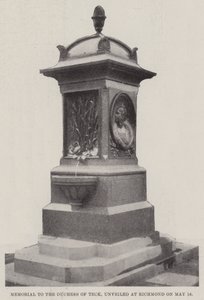 Monument voor de hertogin van Teck, onthuld in Richmond op 16 mei