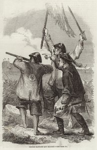 Chinese mandarijn en soldaten