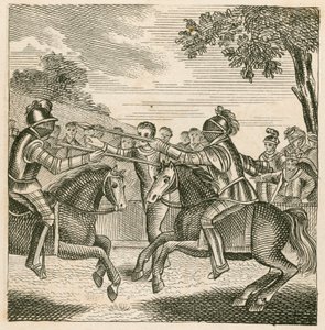 Koning Richard II voorkomt het duel tussen de hertogen van Hereford en Norfolk