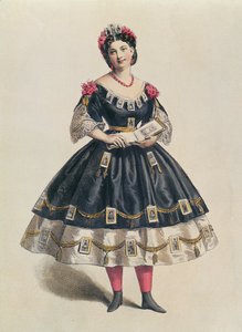 Baljurk versierd met fotografische cartes de visite, ca. 1860