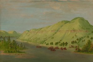 Vader Hennepin verlaat de Mississippi om zich bij La Salle aan te sluiten. 8 mei 1680, 1847-1848