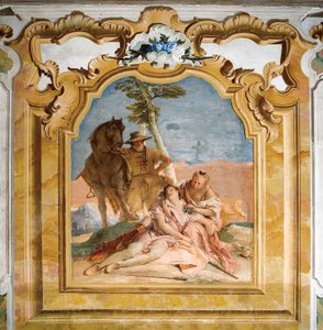 Angelica Komt de Gewonde Medoro te Hulp, uit de Kamer van Orlando Furioso in de Palazzina