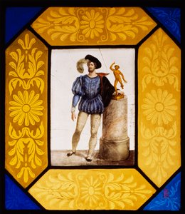De beeldhouwer Mauro Gandolfi verkleed als Giambologna door Giuseppe Bertini, Italië