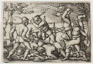 Boerenruzie, plaat 9 uit Het Boerenfeest of de Twaalf Maanden