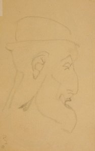 Portret van een oude man, rechterprofiel