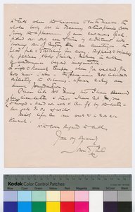 Pagina 2 van een brief van Howard Carter aan Kingsmill Marrs, 25 oktober 1908