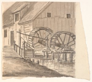 Molenrad en deel van molen
