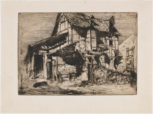 Het Onveilige Huurhuis. Een van de Twaalf Etsen uit de Natuur (De Franse Set)