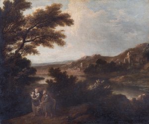 Landschap met de vlucht naar Egypte