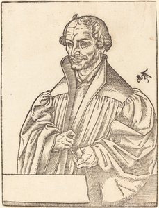 Philip Melanchton, Halflengte naar Links, Staand Achter een Borstwering