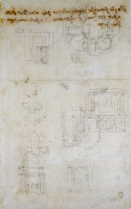 Schets met studies voor Sint-Pieter, ca. 1490-1560
