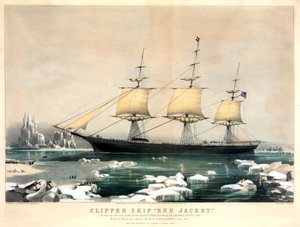 Clipper Ship Red Jacket door Currier & Ives