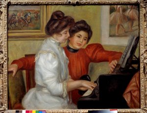 Yvonne en Christine Lerolle aan de piano