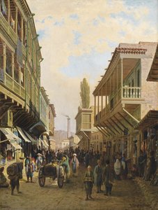 Een straat in Tiflis