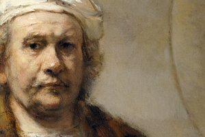 Rembrandt - Zelfportret (detail)