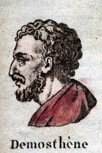 Demosthenes, in het oude Grieks Demosthenes (Athene -384 - Calaurie -322), een van de grote Attische sprekers, Atheense politicus