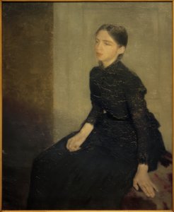 Portret van een jong meisje. De zus van de kunstenaar, Anna Hammershøi