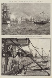 De Jubileum Marine Review van de Koningin bij Spithead