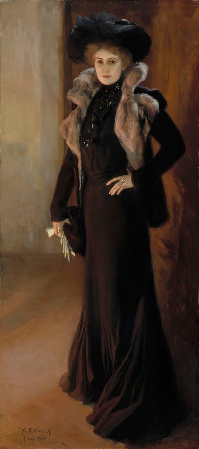 Portret van de operazangeres Aino Ackté 1876-1944, 1901 door Albert Gustaf Aristides Edelfelt