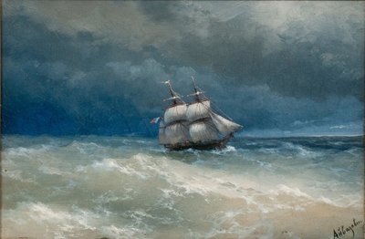 Stormachtige zee door Ivan Konstantinovich Aivazovsky