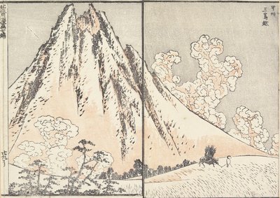 Mishima-pas in de provincie Ko_shu_, 1817 door Katsushika Hokusai